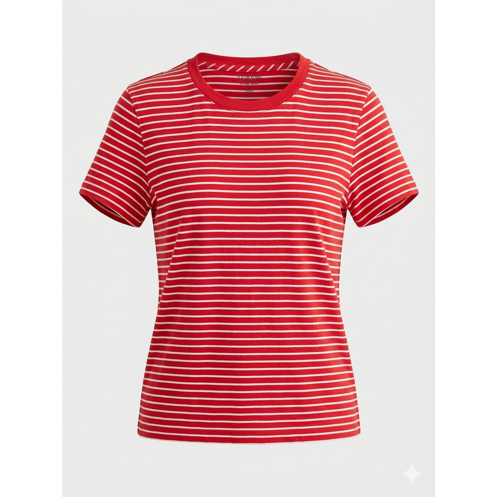 J.Crew Striped Red White Vintage Jersey Classic Short Sleeve Tee Small